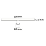 LED-Leuchte für Badspiegel Chrom – Länge 60 cm