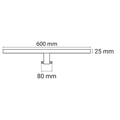 LED-Leuchte für Badspiegel Chrom – Länge 60 cm