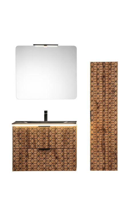 LED-Rahmen für Badspiegel Chrom – Länge 80 cm