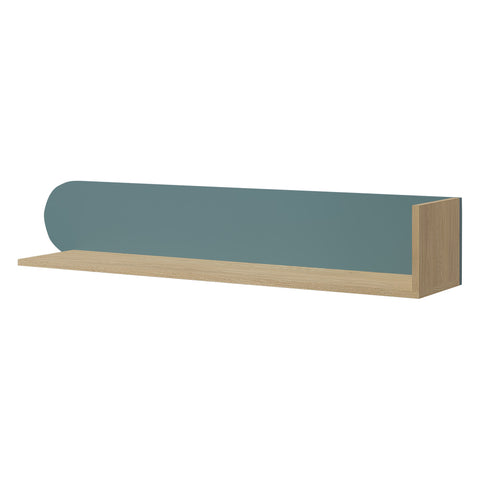 Lexi Wandregal 120 cm in Cremona Eiche / Macadamia / Meeresblau