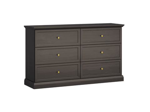 Livento Kommode 6 Schubladen Elegant Stilvoll Geräumig – Klassisches Design mit Metallgriffen – Ansicht 5