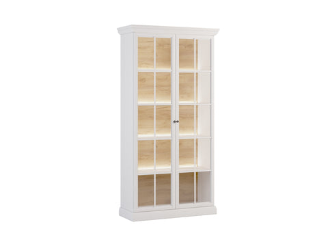 Livento Elegante Vitrine mit Glastüren und 4 Einlegeböden – Stilvoll und Hochwertig – Ansicht 2