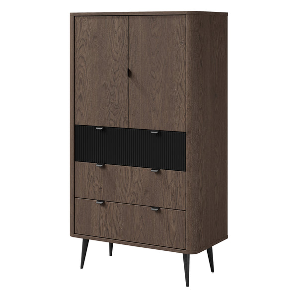 Marly Highboard 90 cm mit 2 Türen und 3 Schubladen – Baltic Storm