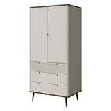 Marly Kleiderschrank in Kaschmir / Walnuss