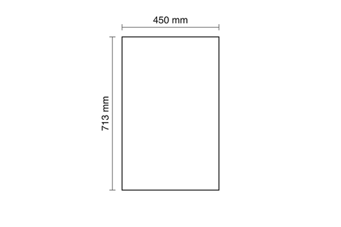Küchenschrank – Maßbild mit Bemaßung (Breite × Höhe × Tiefe in mm)