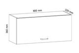 Küchenschrank – Maßbild mit Bemaßung (Breite × Höhe × Tiefe in mm)