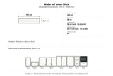 Maßzeichnung – Küchenzeile Dnoria Schwarz – 240 cm – KS20-G240