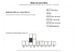 Maßzeichnung – Inselküche Kendro & Morvex Grau & Anthrazit – 380 cm + Insel 180 cm – KS24-G380