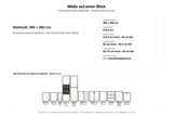 Maßzeichnung – Küchenzeile KS29-G390x260 – Kendro & Morvex Grau
