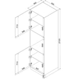 Mikrowellenumbauschrank D60PK/2133 PL – Kendro – Elegante Geräte-Integration – Ansicht 4