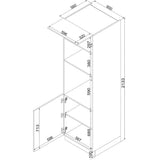 Mikrowellenumbauschrank D60PK MVP/L – Zivora – Stilvolles Küchenelement – Ansicht 5