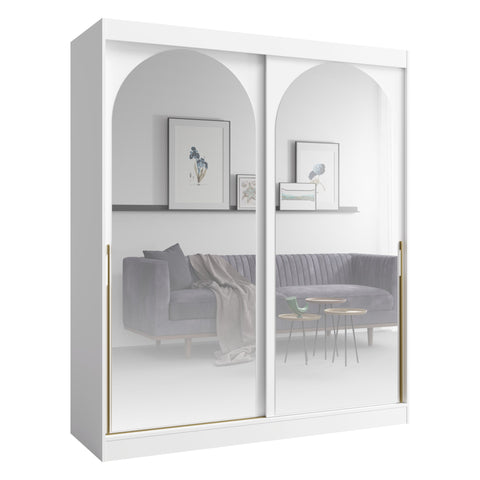 Modin Schwebetürenschrank in Weiß