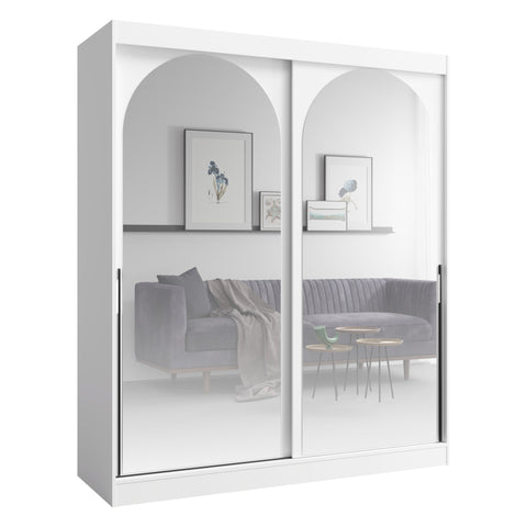 Modin Schwebetürenschrank in Weiß – Ansicht 2