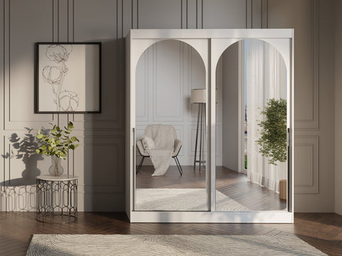 Modin Schwebetürenschrank in Weiß – Ansicht 4