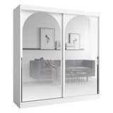Modin Schwebetürenschrank in Weiß – Ansicht 2