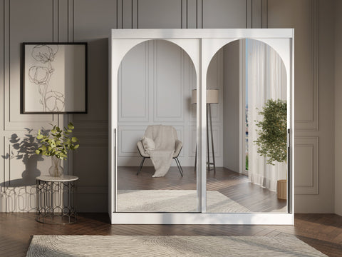 Modin Schwebetürenschrank in Weiß – Ansicht 4