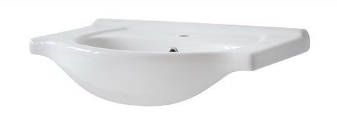 Möbelwaschbecken Cleo 65 × 44 cm – Weiß, glänzend