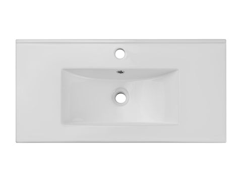 Möbelwaschbecken Danza 82 × 40 cm – Weiß, glänzend, eckig