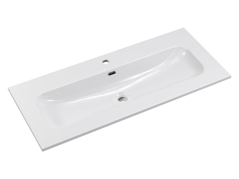 Möbelwaschbecken Flavia 101 × 46 cm – Weiß, glänzend, eckig