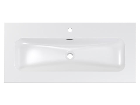 Möbelwaschbecken Flavia 101 × 46 cm – Weiß, glänzend, eckig – Ansicht 3