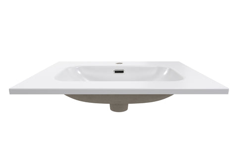 Möbelwaschbecken Flavia 61 × 46 cm – Weiß, glänzend, eckig – Ansicht 2