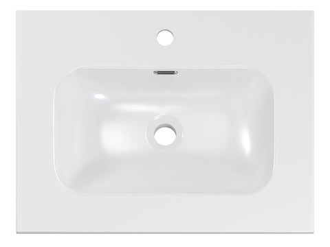 Möbelwaschbecken Flavia 61 × 46 cm – Weiß, glänzend, eckig – Ansicht 3