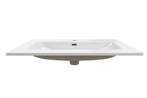 Möbelwaschbecken Flavia 81 × 46 cm – Weiß, glänzend, eckig – Ansicht 2