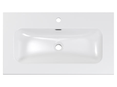 Möbelwaschbecken Flavia 81 × 46 cm – Weiß, glänzend, eckig – Ansicht 3