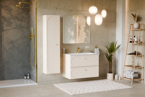 Möbelwaschbecken Flavia 81 × 46 cm – Weiß, glänzend, eckig – Ansicht 4