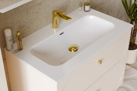 Möbelwaschbecken Flavia 81 × 46 cm – Weiß, glänzend, eckig – Ansicht 5