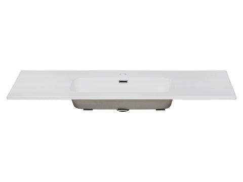 Möbelwaschbecken Gora 121 × 46 cm – Weiß, glänzend, eckig – Ansicht 3