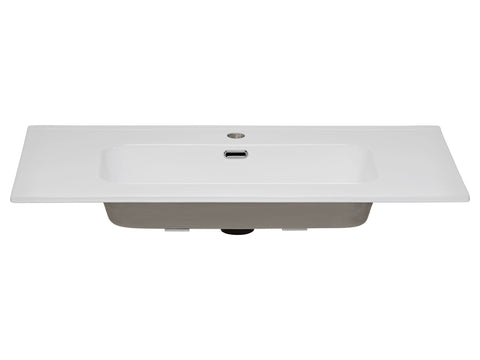 Möbelwaschbecken Gora 91 × 46 cm – Weiß, glänzend, eckig – Ansicht 3