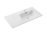 Möbelwaschbecken Gora II 91 × 46 cm – Weiß, glänzend, eckig