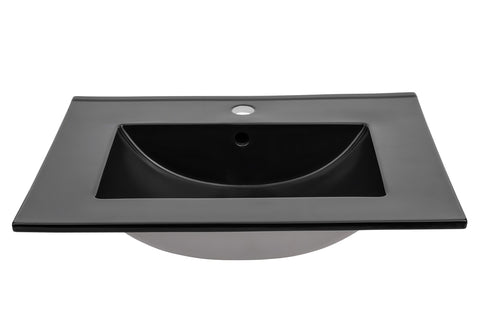 Möbelwaschbecken Lavena 61 × 46 cm – Schwarz, matt, eckig – Ansicht 5