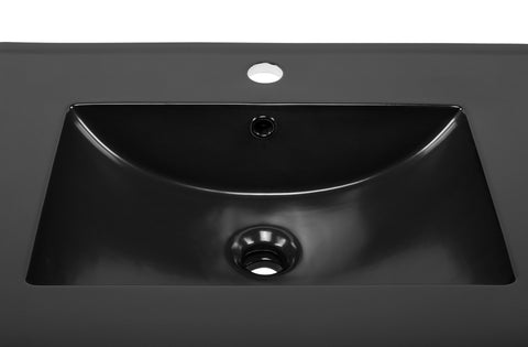Möbelwaschbecken Lavena 81 × 46 cm – Schwarz, matt, eckig – Ansicht 3