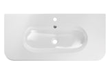 Möbelwaschbecken Purea 100 × 46 cm – Weiß, glänzend, eckig – Ansicht 3