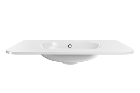 Möbelwaschbecken Purea 80 × 46 cm – Weiß, glänzend, eckig – Ansicht 2