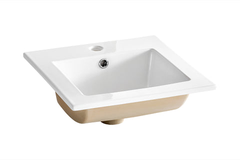 Möbelwaschbecken Quadra 42 × 42 cm – Weiß, matt, quadratisch