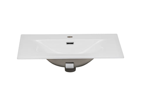 Möbelwaschbecken Skyla 61 × 46 cm – Weiß, glänzend, eckig – Ansicht 3