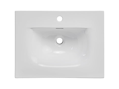Möbelwaschbecken Skyla 61 × 46 cm – Weiß, glänzend, eckig – Ansicht 4