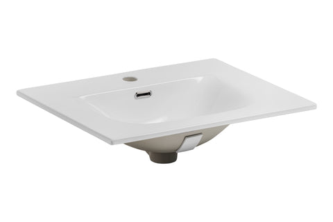 Möbelwaschbecken Skyla 61 × 46 cm – Weiß, glänzend, eckig – Ansicht 5