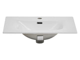 Möbelwaschbecken Skyla 81 × 46 cm – Weiß, glänzend, eckig – Ansicht 4