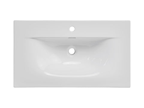 Möbelwaschbecken Skyla 81 × 46 cm – Weiß, glänzend, eckig – Ansicht 5