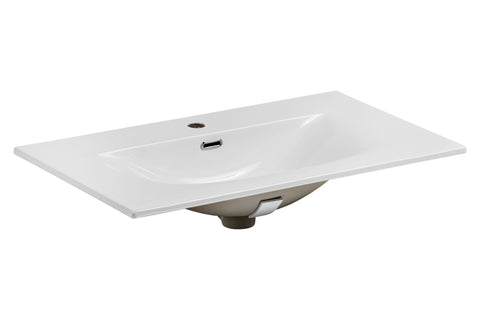 Möbelwaschbecken Skyla 91 × 46 cm – Weiß, glänzend, eckig – Ansicht 5
