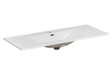 Möbelwaschbecken Skyla I 121 × 46 cm – Weiß, glänzend, eckig – Ansicht 4