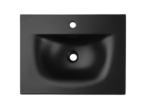 Möbelwaschbecken Skyla I 61 × 46 cm – Schwarz, matt, eckig – Ansicht 3