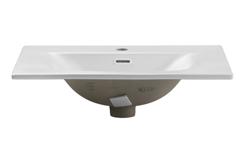 Möbelwaschbecken Skyla I 61 × 46 cm – Weiß, matt, eckig – Ansicht 2