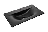 Möbelwaschbecken Skyla I 81 × 46 cm – Schwarz, matt, eckig