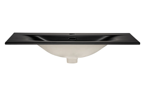 Möbelwaschbecken Skyla I 81 × 46 cm – Schwarz, matt, eckig – Ansicht 2