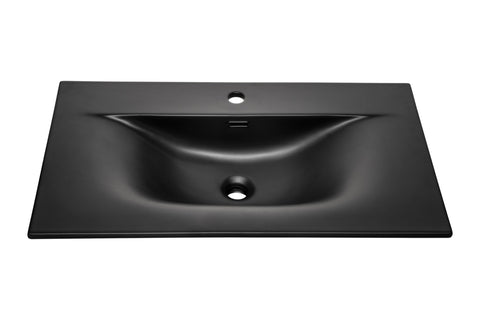 Möbelwaschbecken Skyla I 81 × 46 cm – Schwarz, matt, eckig – Ansicht 3